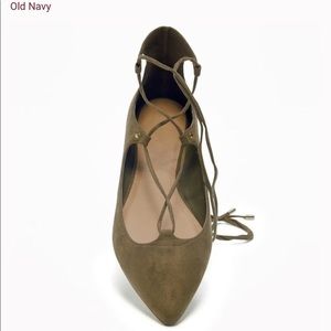 Olive green Old Navy Lace Up Flats